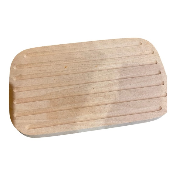 Joseph Joseph bread bin/box 12” x 8” x 7” stainless steel with bamboo lid. EUC - Picture 6 of 7